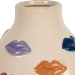 Fabrique de Styles Vases Et Soliflores*Vase en porcelaine avec lèvres h30cm - Visage-Arty