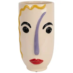 Fabrique de Styles Vases Et Soliflores*Vase en porcelaine h30cm - Visage Arty