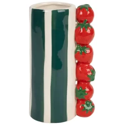 Fabrique de Styles Vases Et Soliflores*Vase en porcelaine émeraude et rouge fraise h18.5cm - Mocoa
