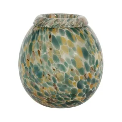 Fabrique de Styles Vases Et Soliflores*Vase en verre émeraude et doré h23cm - Menorca