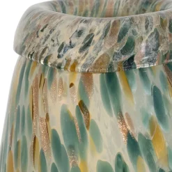 Fabrique de Styles Vases Et Soliflores*Vase en verre émeraude et doré h31cm - Menorca