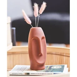 Fabrique de Styles Vases Et Soliflores*Vase Face 6X5.5Xh13.5Cm Gres