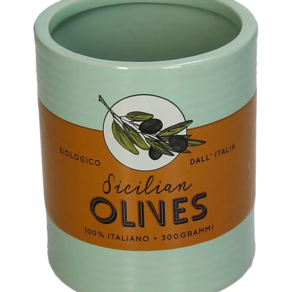 Fabrique de Styles Cache-pots Et Supports*Vase olives en faïence 11x11x13.3cm