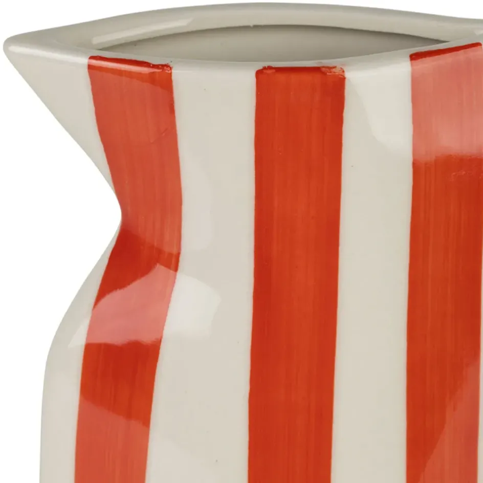 Fabrique de Styles Vases Et Soliflores*Vase pichet en grès rayé et blanc h24cm - Artist