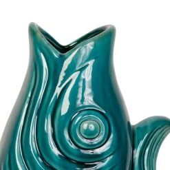 Fabrique de Styles Vases Et Soliflores*Vase Poisson en gres vert h39cm