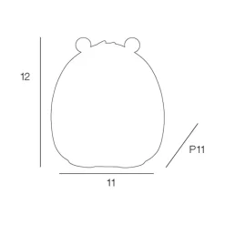 Enfant Fabrique de Styles Déco*Veilleuse lumineuse led panda en abs h12cm