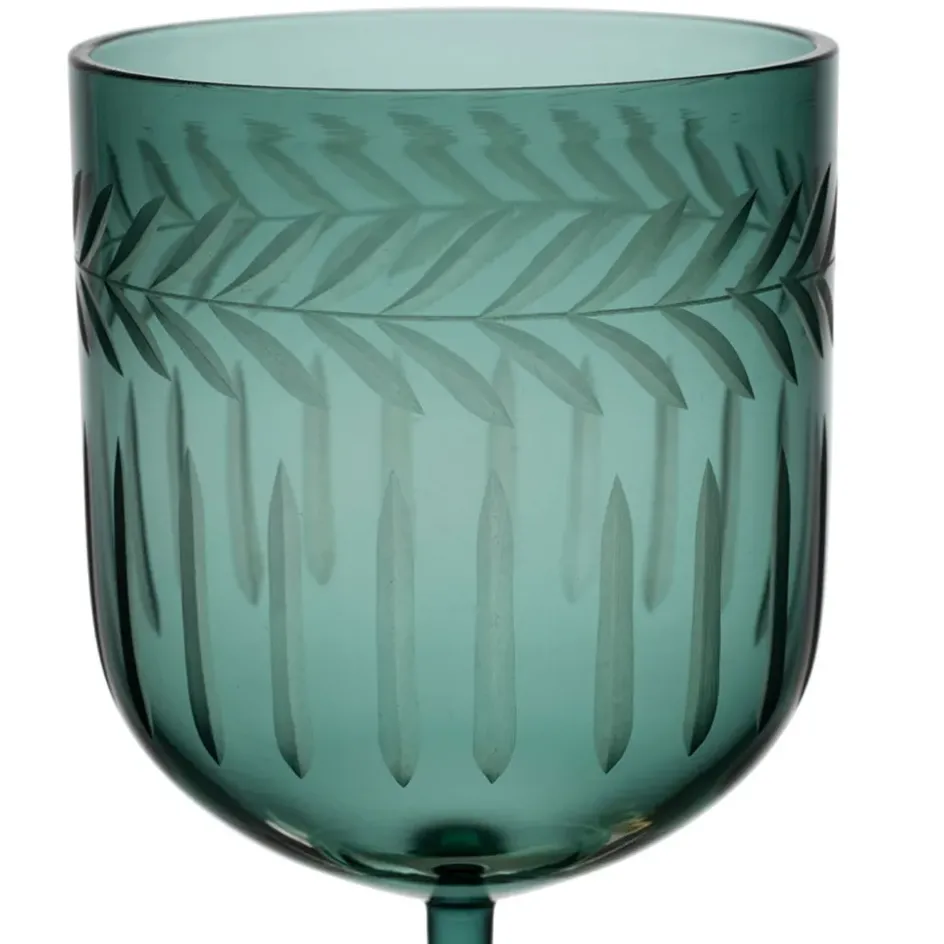 Fabrique de Styles Verres À Eau Et Gobelets*Verre à pied en verre borosilicate émeraude 20cl - Azelie