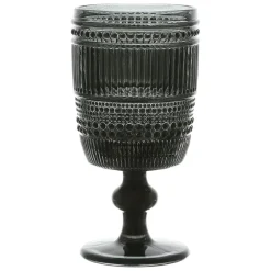 Fabrique de Styles Verres À Vin*Verre à pied en verre fumé 30cl - strie