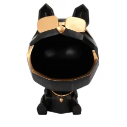 Fabrique de Styles Petits Objets Déco*Vide poche chien a lunettes noir