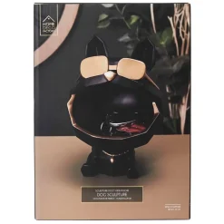 Fabrique de Styles Petits Objets Déco*Vide poche chien a lunettes noir