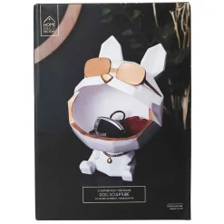 Fabrique de Styles Petits Objets Déco*Vide poche chien lunettes blanc