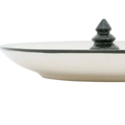 Fabrique de Styles Petits Objets Déco*Vide poche en grès et vert 14x14xh4cm - Mon sapin