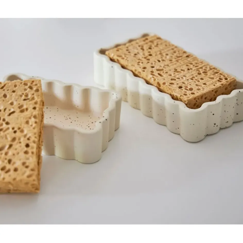 Fabrique de Styles Petits Objets Déco*Vide poche rectangle en grès 18x10cm - Aurore